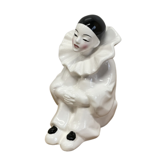 Pierrot Beeldje Vintage Porselein Clown 1