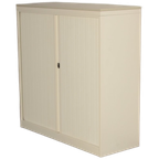 Drentea Roldeurkast, Creme, 121 X 120 Cm, Incl. 2 Legborden, Grijs Topblad thumbnail 1