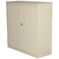 Drentea Roldeurkast, Creme, 121 X 120 Cm, Incl. 2 Legborden, Grijs Topblad