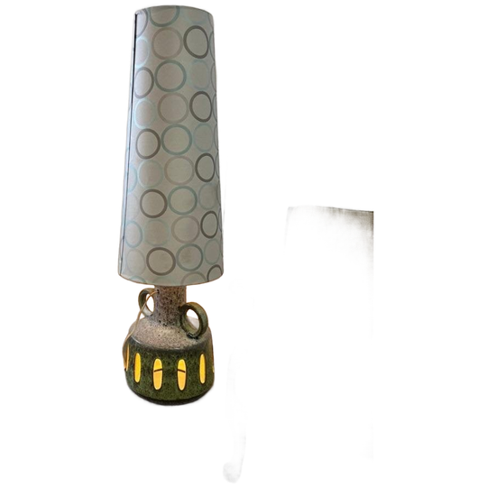 Vintage Keramieken Vloerlamp Met Verlichte Voet 1