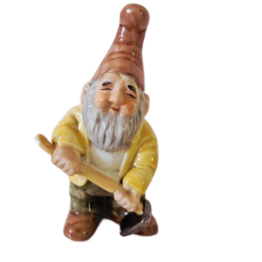 Vintage Kabouter Beeldje Porselein Tuinkabouter 1