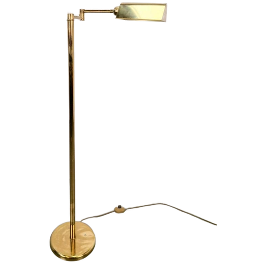 Regency Vloerlamp Messing Verstelbaar Leeslamp Italy ’70 1
