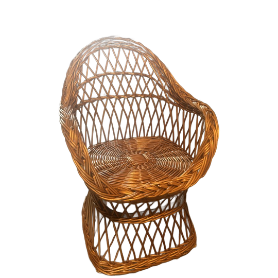 Rotan Gevlochten Kinder Stoel 1