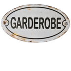 Emaille Bordje Garderobe thumbnail 1
