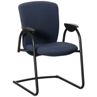 Frontseat Vergaderstoel, Donkerblauw, Sledeframe