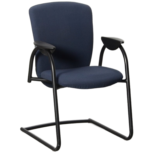 Frontseat Vergaderstoel, Donkerblauw, Sledeframe 1