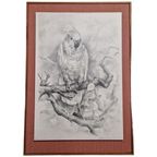 Vintage Print Of Tekening Kakatoe Schilderij Vintage thumbnail 1