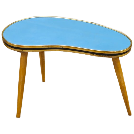 Vintage Niertafeltje Plantentafeltje Tafeltje Blauw 1