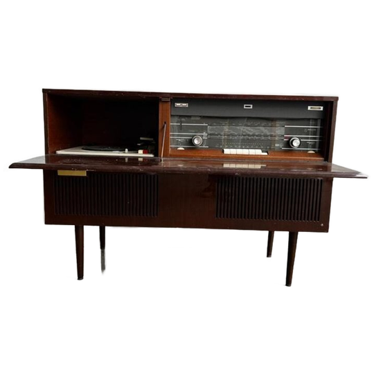 Vintage Audiomeubel Philips: Radioo & Platenspeler 1