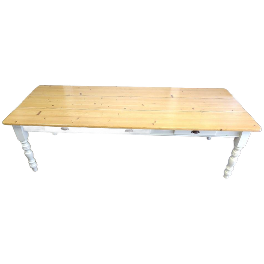 Prachtige Grote Witte Landelijke Eettafel 250 Cm 1