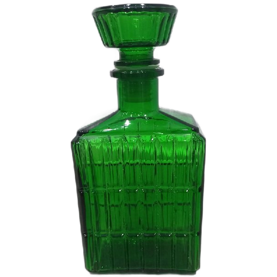 Vintage Groene Karaf In Glas. 1