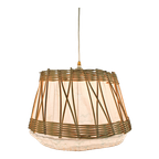 Philips - Npd 264 - Hanglamp - Pitriet - Rotan - Textiel - 60'S thumbnail 1