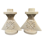 Set Pax Christi Hollands Aardewerk Kandelaren Prijs/set thumbnail 1