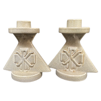 Set Pax Christi Hollands Aardewerk Kandelaren Prijs/set