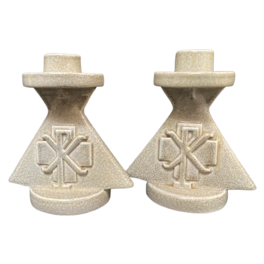 Set Pax Christi Hollands Aardewerk Kandelaren Prijs/set 1