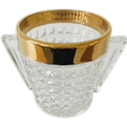 Mid-century Ijsemmer Zwaar Geslepen Kristal Met Handvatten Messing 1950’s thumbnail 1