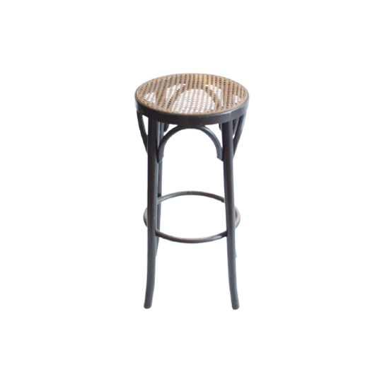 Vintage Thonet Rattan Barstool 1