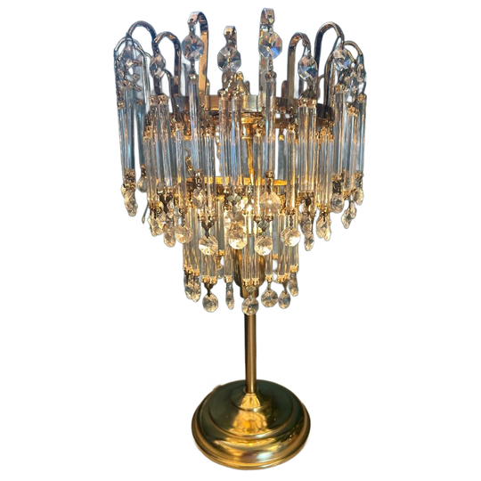 2 Beschikbaar Murano Kristallen Vintage Tafellampen 1