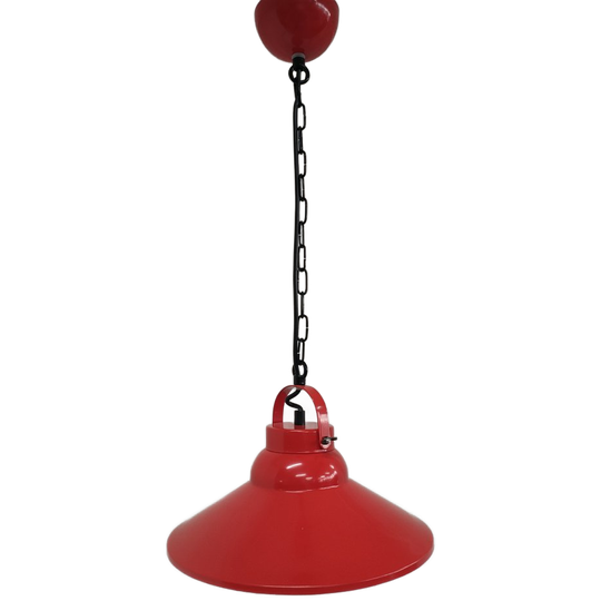 Rode Hanglamp Industrieel Metaal 1