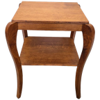 Frans Art Deco Eiken Bijzettafel, Jaren 30 thumbnail 1