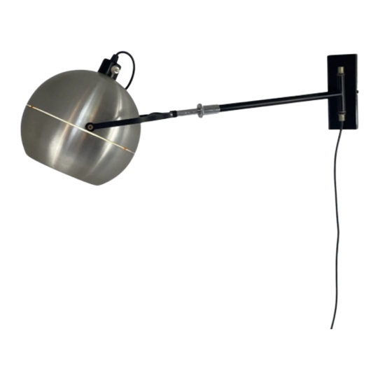 Dijkstra - Space Age Design Wall Pendant - Aluminium Globe On A Swiveling, Telescopic Arm 1