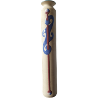 Prachtig Elegant Keramiek Vaasje Glazuur Schildering Gesign.