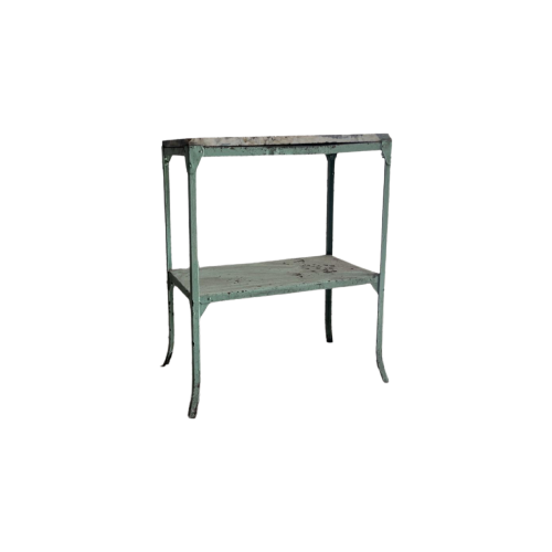 Industrial Two Tier Metal Side Table