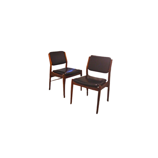 Arne Vodder Set Of 2 Dining Chairs Or Desk Chairs For Sibast Furnitue, Danish Design 1