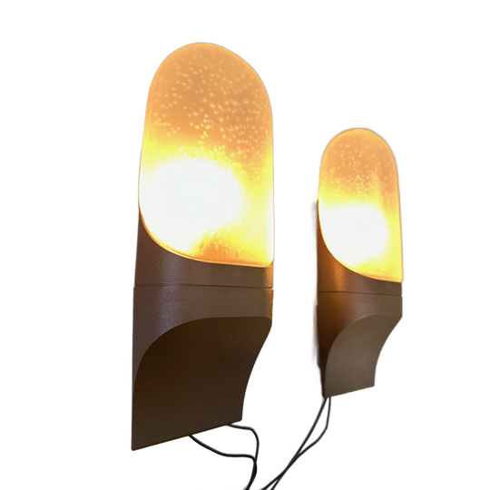 2X Vintage ‘Frosted Glass’ Muurlamp – Hans Popp 1