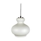 1 Of 2 Frosted White Glass Pendant Light By Peill And Putzler 1960 thumbnail 1