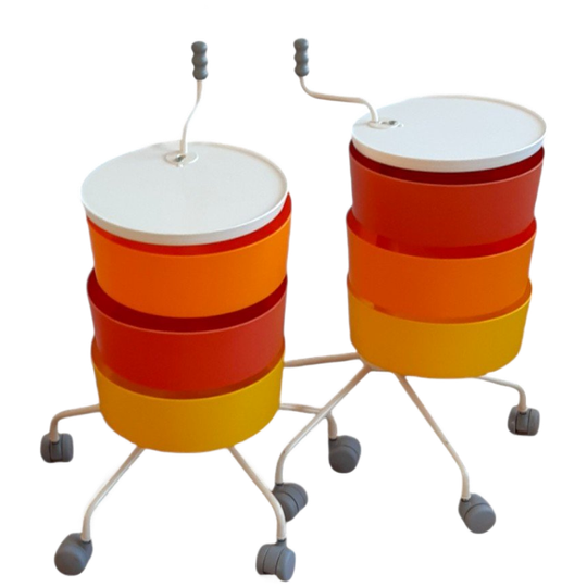 2x Vintage IKEA Trolley Ps Klyftig, Design Maria Hedensjö 1