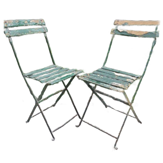 7 Vintage Antieken Franse Bistro Tuinstoelen Tuinstoel 1