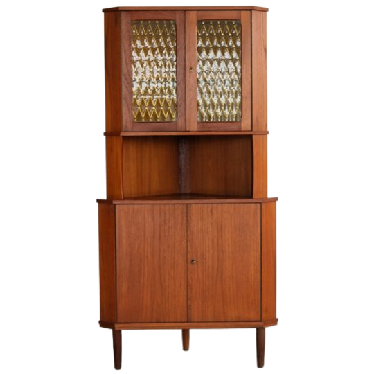 Vintage Hoekkast | Vitrinekast | Jaren 60 | Deens 1