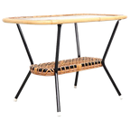 Vintage Rohé Rotan En Glas Salontafel, 1960s thumbnail 1