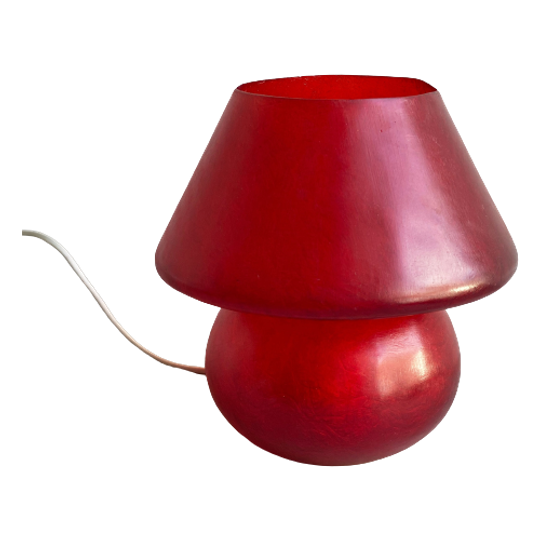 Grote Vintage Glasfiber Mushroom Tafellamp 1