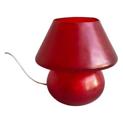 Grote Vintage Glasfiber Mushroom Tafellamp