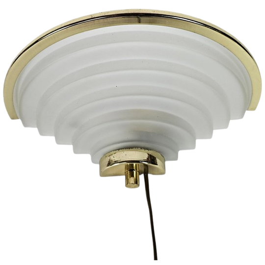 Vintage Muurlamp - Hollywood Regency Stijl - Geperst Glas - 80's 1