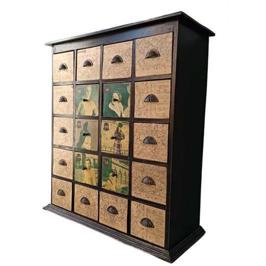 Apothekerskast Vintage Black 1