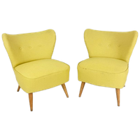 Gele Vintage Fauteuils (set Van 2)