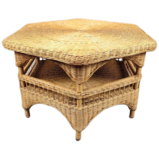 Vintage Rotan Salontafel 1