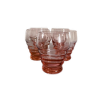 5X Vintage Borrel / Shotglazen Roze thumbnail 1