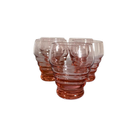 5X Vintage Borrel / Shotglazen Roze