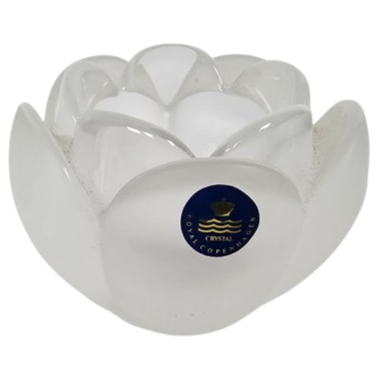 Holmegaard - Designer Torben Jorgensen - Model Lotus Bloem - Waxinelicht Houder - 1990's 1