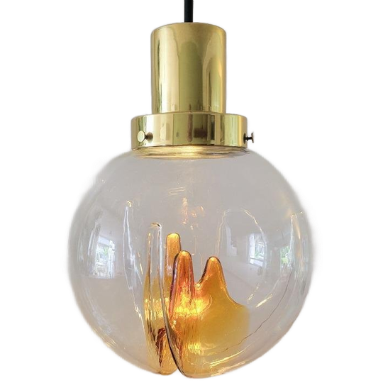 Grote Vintage Hanglamp In Murano Glas Van Kaiser Leuchten 1