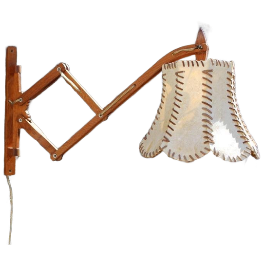 Vintage Houten Schaarlamp - Jaren '60 1