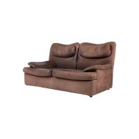 Vintage Aniline Leather 2-seats Sofa From 1970’s