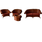 Rotan Bamboe Loungeset Bank Fauteuils Design Vintage thumbnail 1