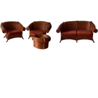 Rotan Bamboe Loungeset Bank Fauteuils Design Vintage