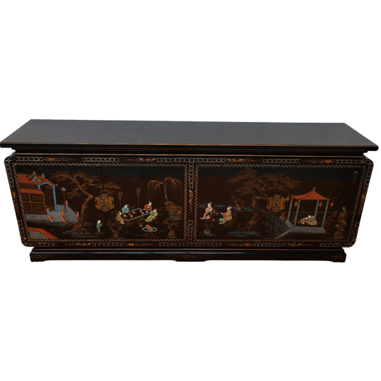 Vintage Chinees Bruidskast, Dressoir, Wandkast, Chinoise 1