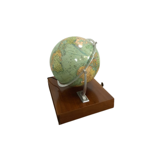 Glazen Globe Columbus Paul Oestergaard Met Atlas En Lamp 1
